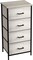 Sorbus Dresser with 4 Drawers - Bedside Furniture & Night Stand End Table Dresser with Steel Frame, Wood Top, Easy Pull Fabric Bins for Home, Bedroom Accessories, Office & Dorm